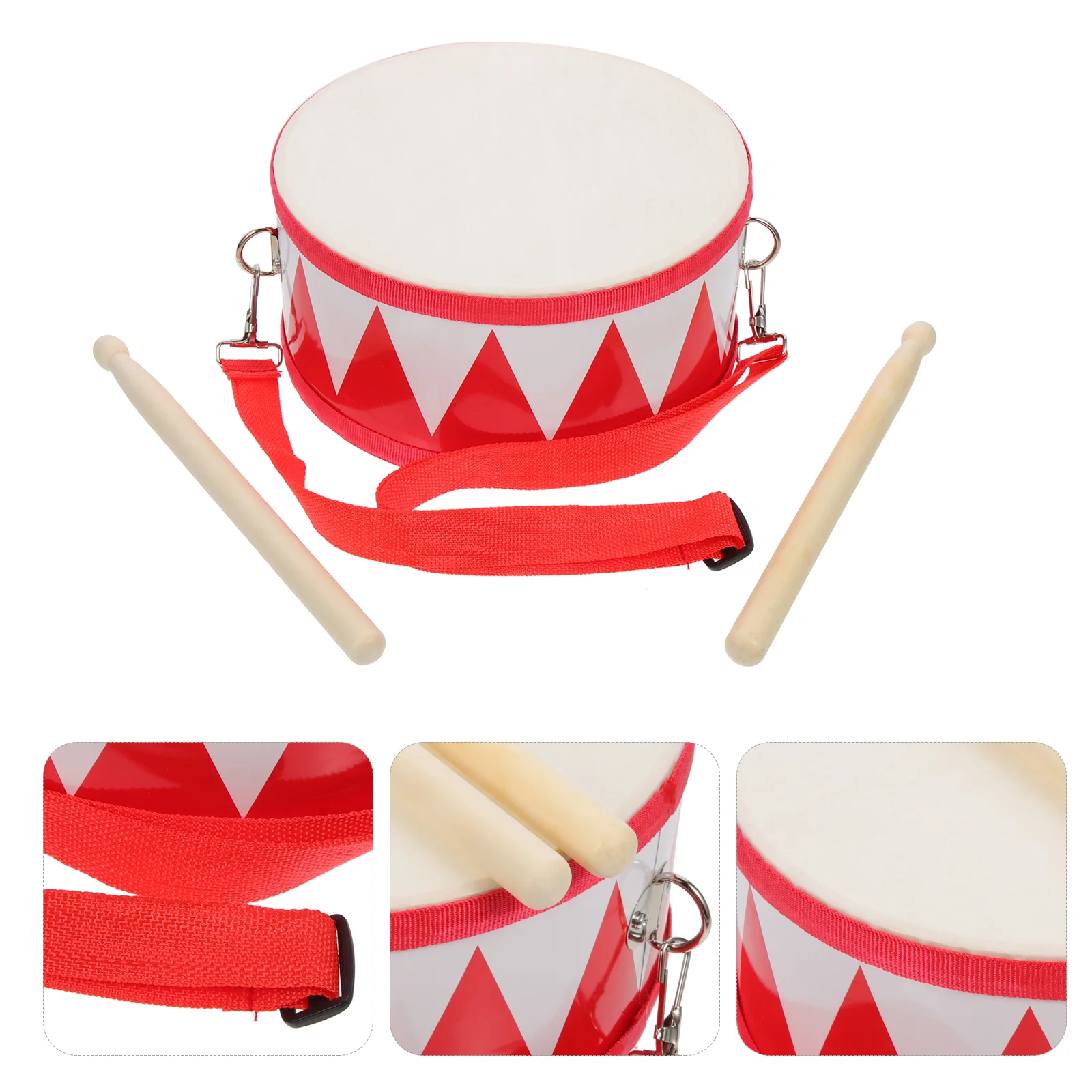 

Children Toys Music Instrument Floor Tom Drum 20X20X10CM Kids Drum Set Red Shaman Drum Musical Toys Orff Percussion Snare Drum