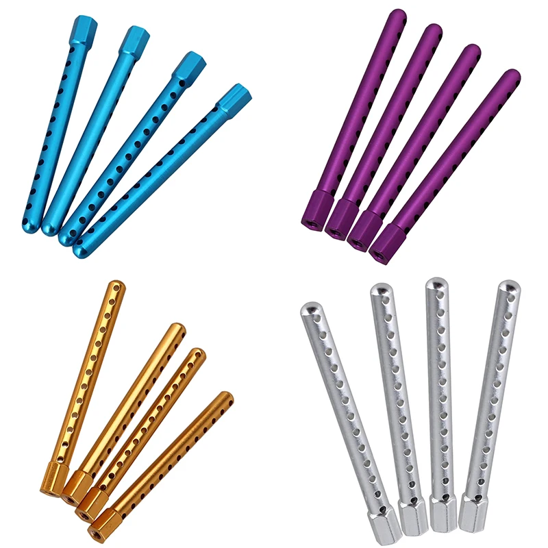 

4PCS 102037 Silver Aluminum RC1:10 Alloy Body Post Mounts For HSP Road Racing Model Car Upgrade