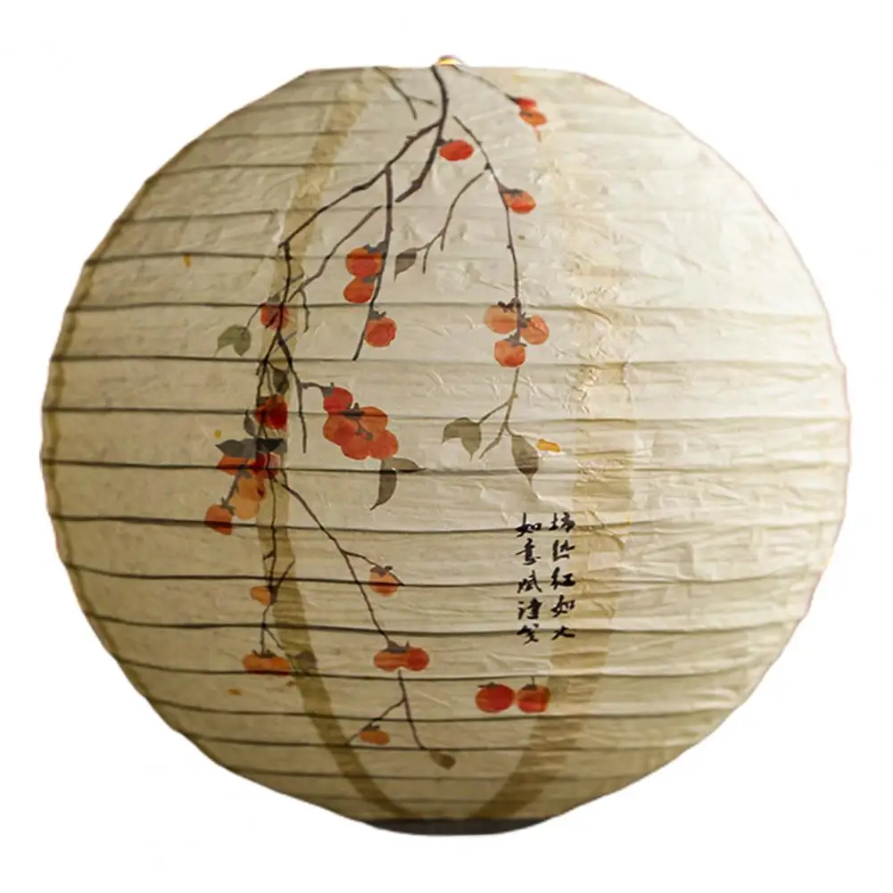 

Китайский круглый бумажный фонарь с цветом сливы