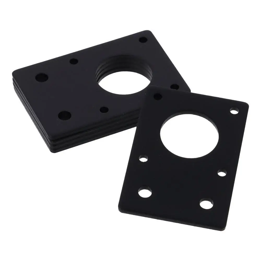 5 шт. алюминиевая Монтажная пластина двигателя черная 42x4 2 мм/1.7x1.7in аксессуары 60x42x2