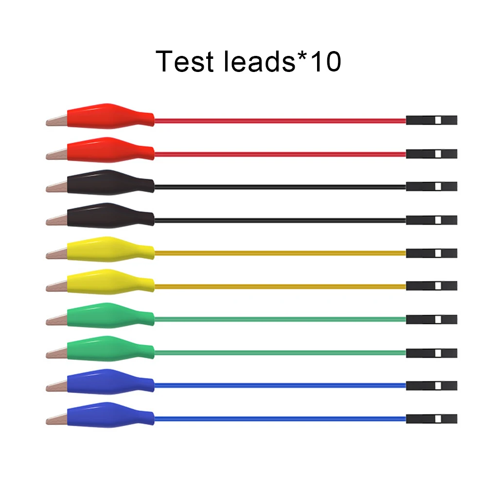 

10pcs Test Leads Electrical Alligator Clips Clip Jumper Wires Tester Circuit Experiment Low Voltage Probe Accessory