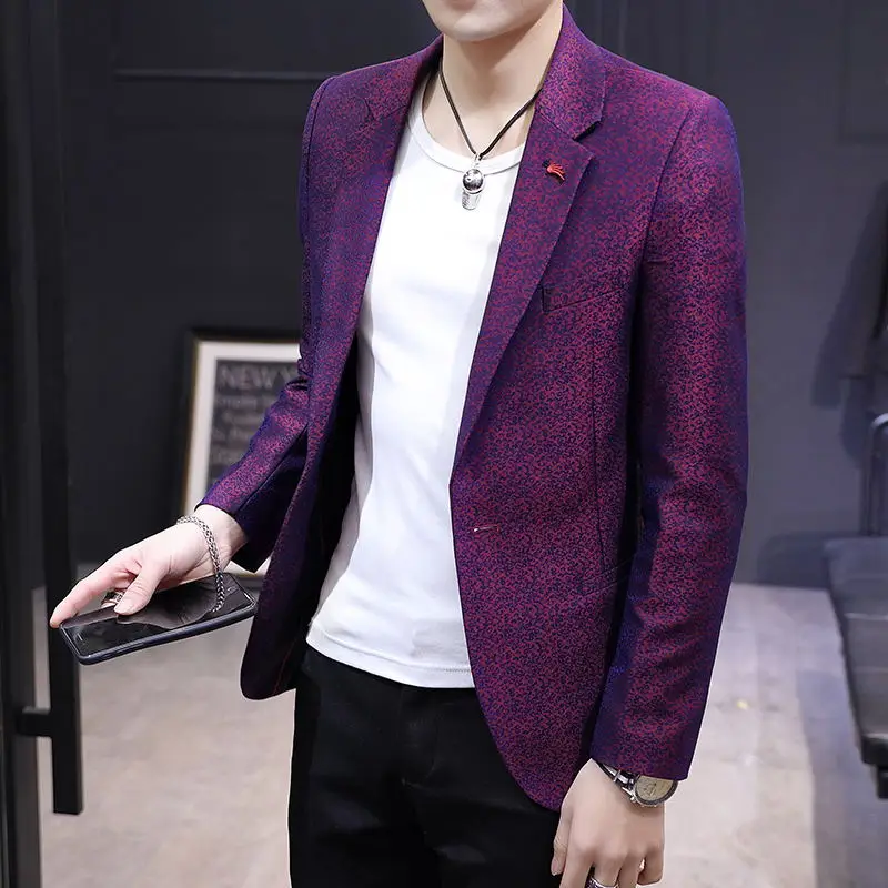 

New Boutique Men's Suits Fashion Business Italian Style Wedding Gentlemen Casual Slim Versatile Beautiful Dresses Formal Blazer