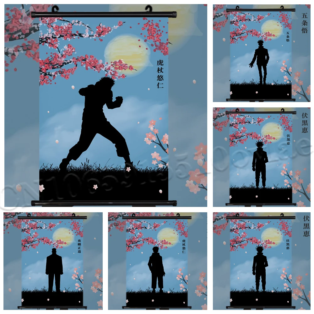 

Аниме Висячие свитки юютсу кайсен холст печать Itadori Yuji картины на стену искусство картины Домашний Декор постеры для гостиной