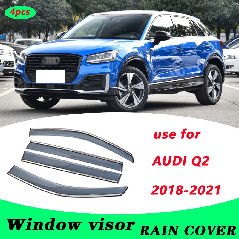 For AUDI Q2 2018-2021 Audi Q2 Plastic Window Visor  Vent Shades Sun Rain Deflector Guard 4PCS/SET