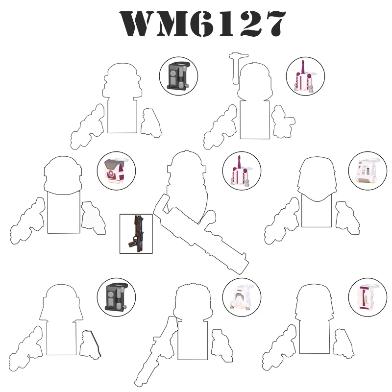 

WM6127 New Disney Mini action toy figures Building Blocks Movies dolls assemble Figure Model Educational toy For Children