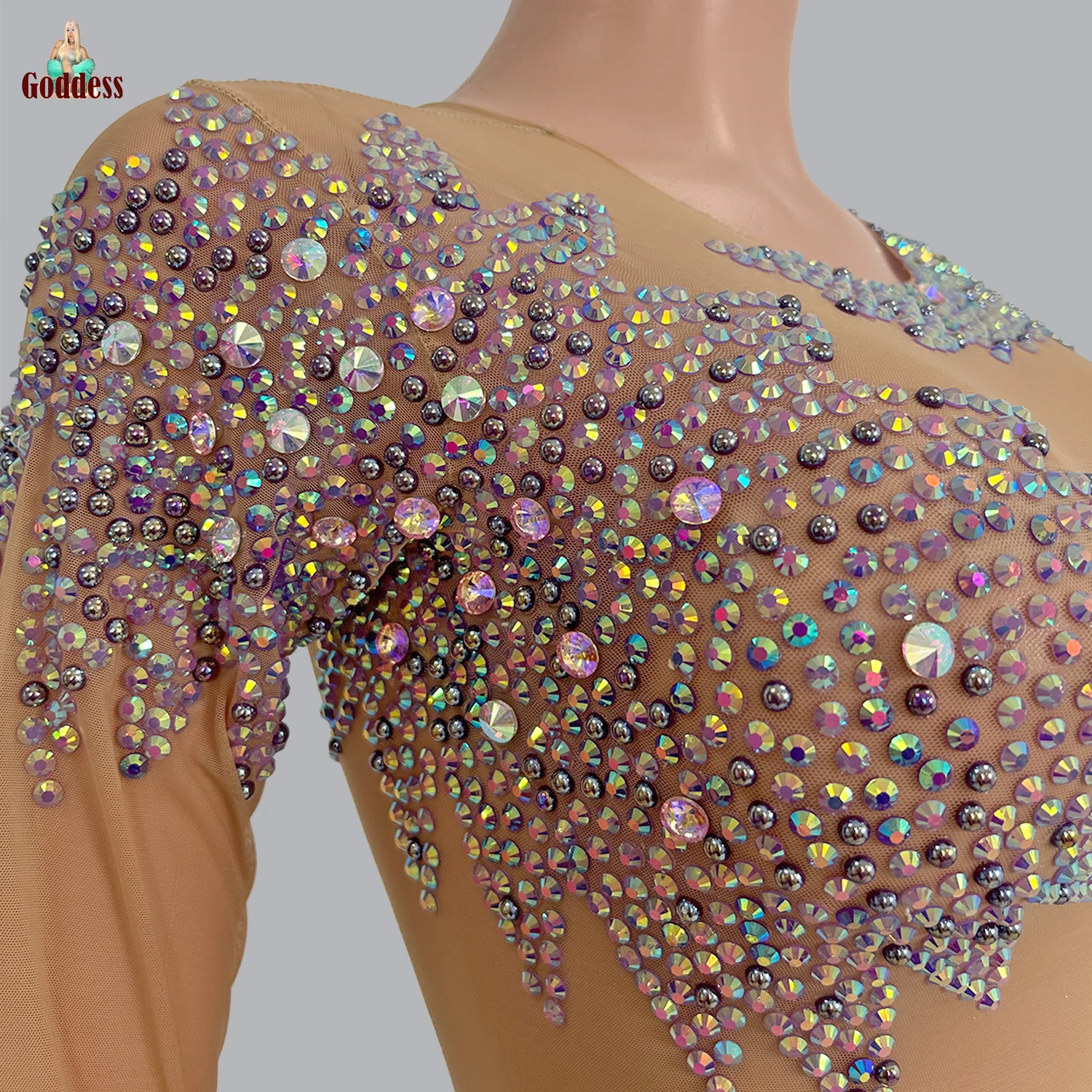 Новый индивидуальный блестящий фиолетовый горный хрусталь высокоэластичный