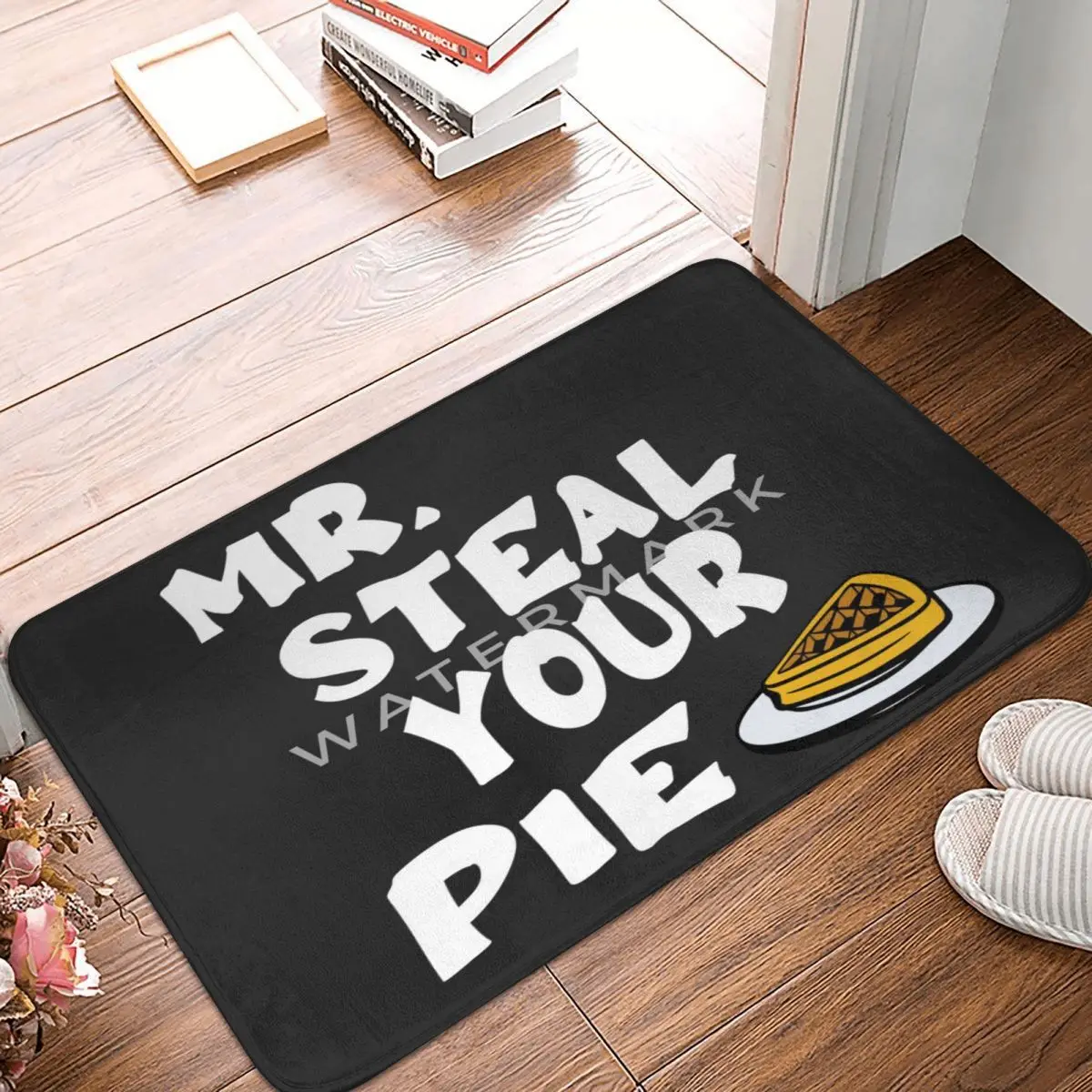 

Funny Mr Steal Your Pie Thanksgiving Carpet, Polyester Floor Mats Modern Anti-Slip Home Decor Festivle Gifts Mats Customizable