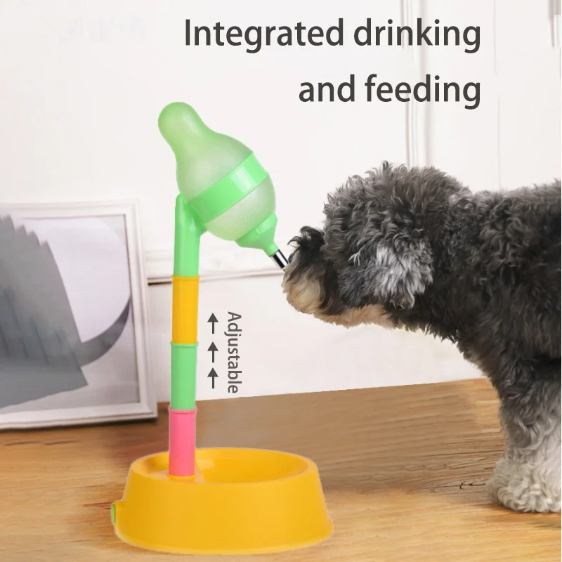 

Pet Dog Cat Water Dispenser Automatic Water Dispenser Feeding Bowl Height Adjustable Pet Bowl Feeder