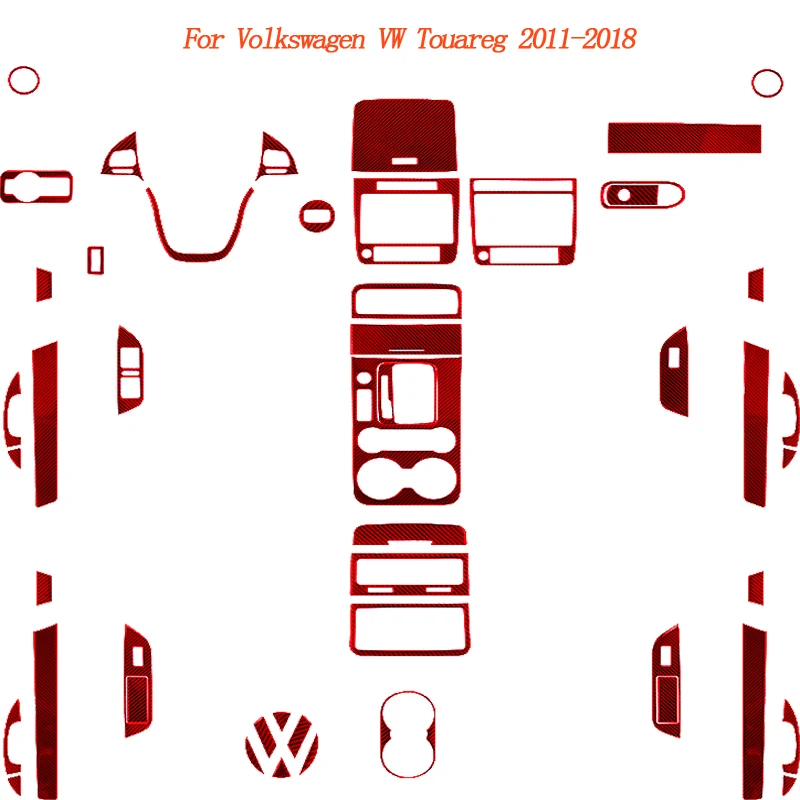 

Для Volkswagen VW Touareg 2011-2018, внутренняя панель навигации из углеродного волокна, наклейки для ожидания, декоративные автомобильные аксессуары