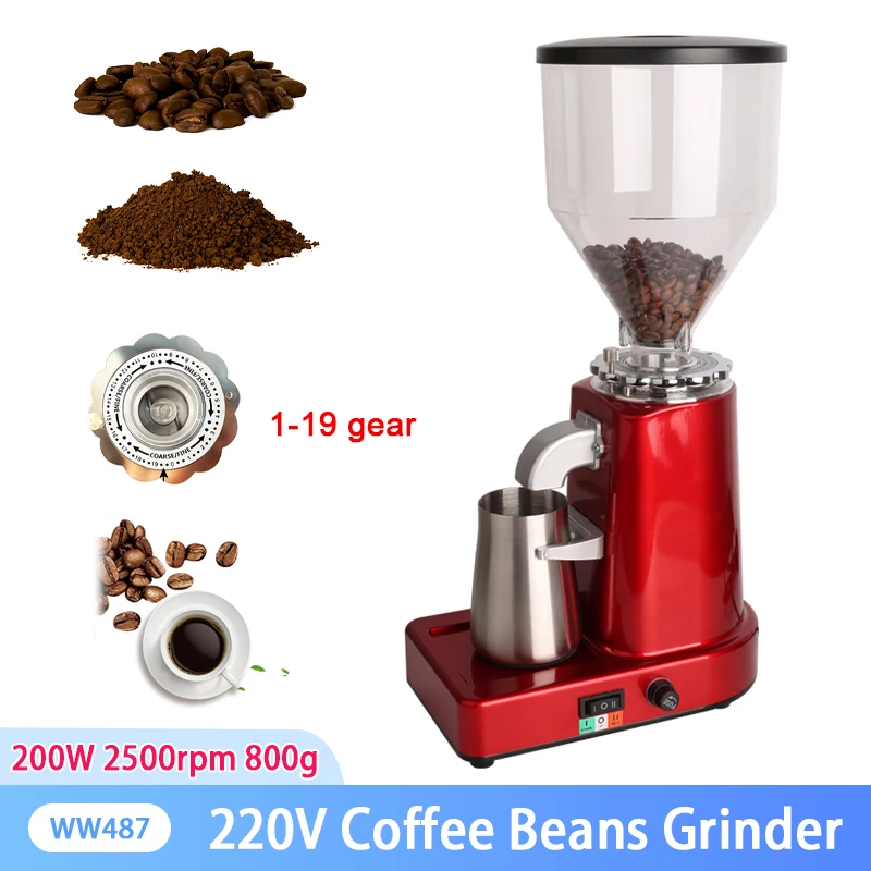 

Электрическая кофемолка Cafe Grass 19 Gear с регулировкой высокой емкости