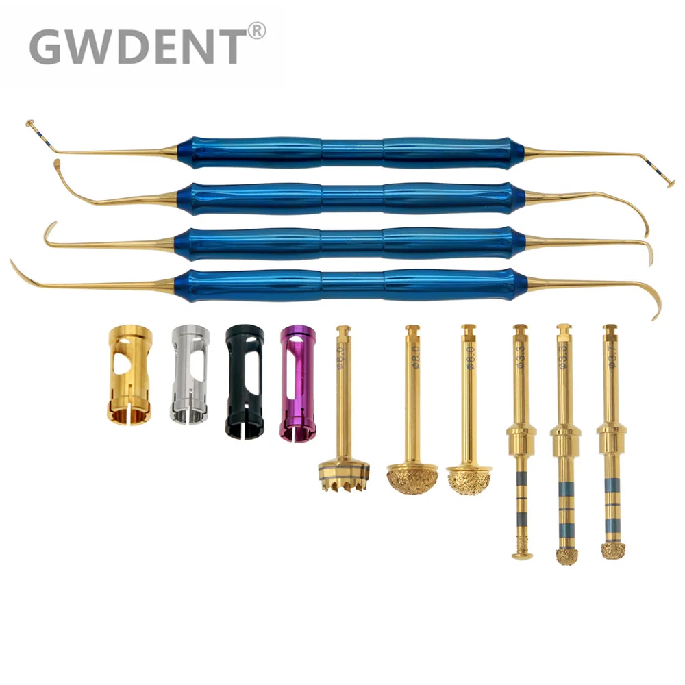 

1 Whole Set Dental Implant Elevation Kit Dask Drill, Stoppers,Sinus Lift Instruments