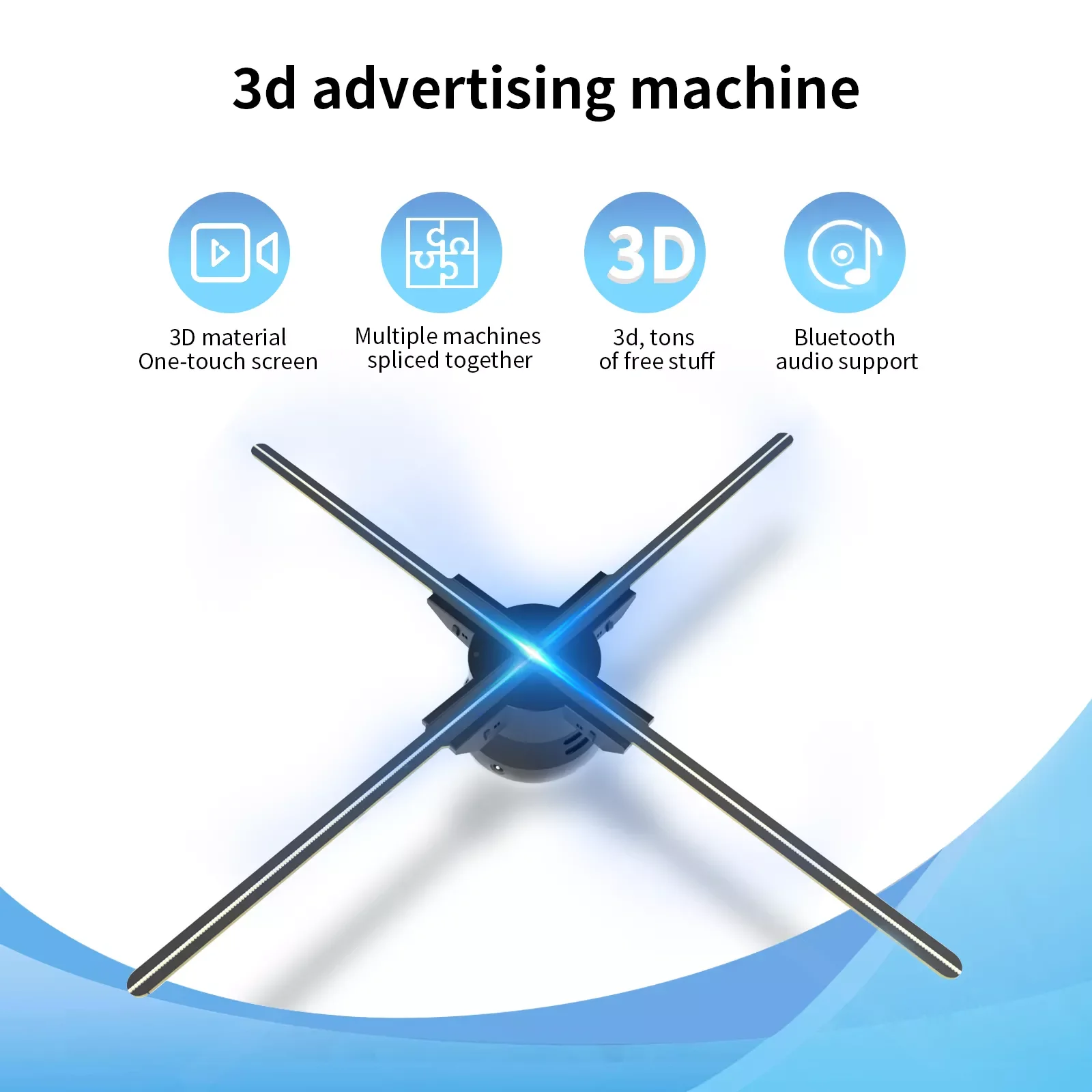 

3D Fan Hologram Projector Wifi Display Advertising Light Led Holographic Lamp Advertising Display Projector 56CM Lamp