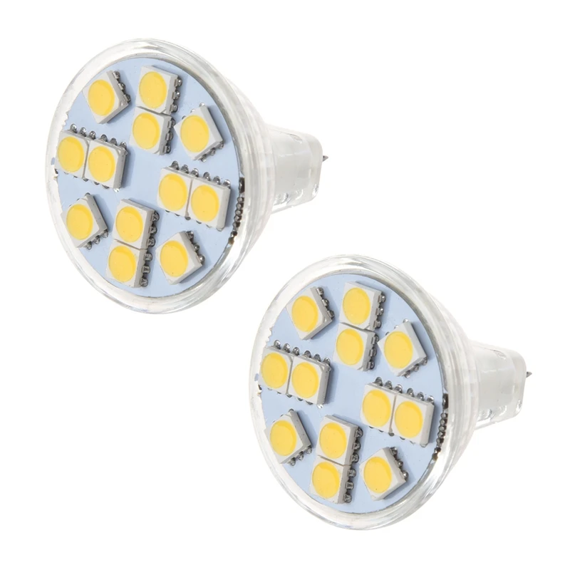 

2X MR11 G4 12 LED Spot Light Bulb Warm White New