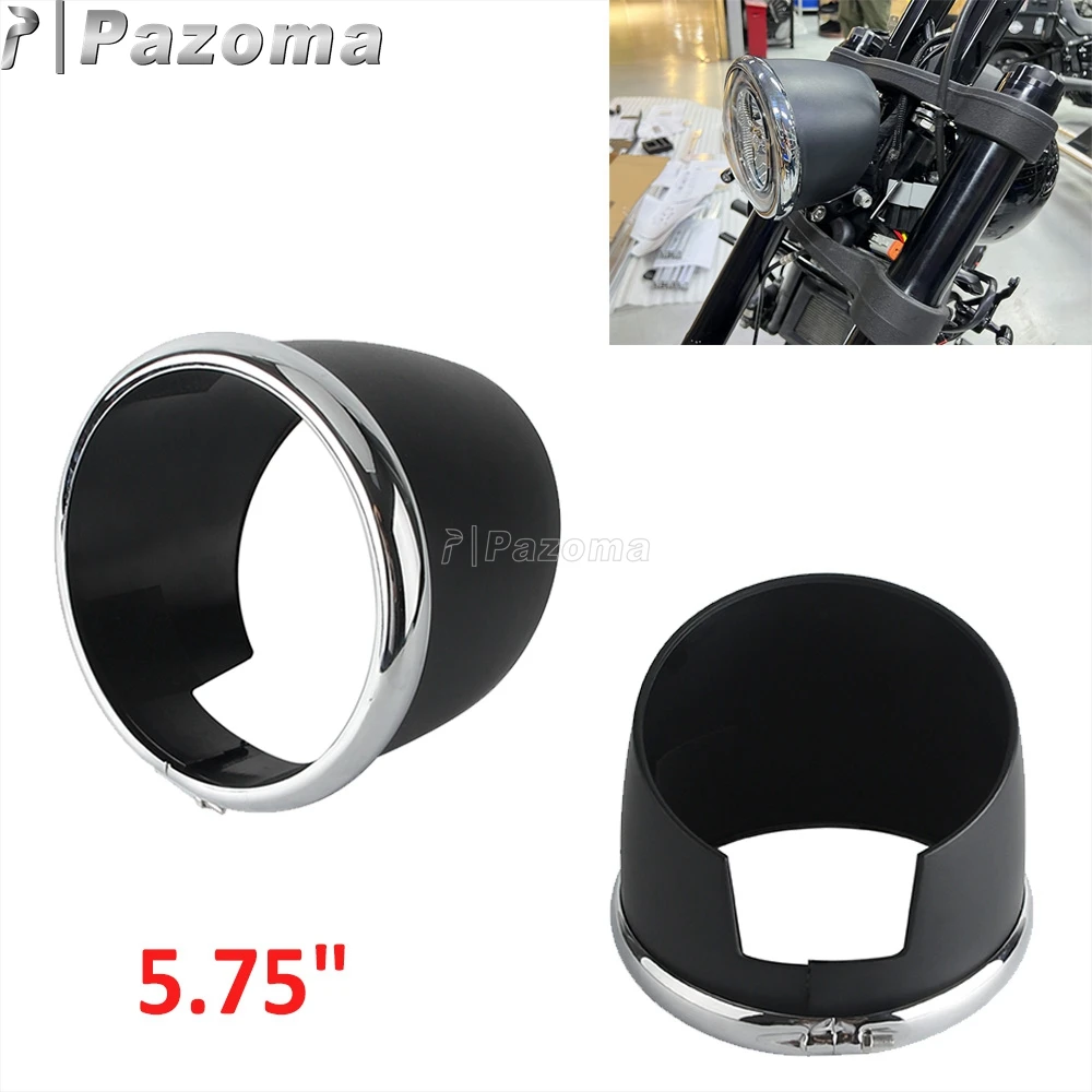 

5,75-дюймовый ковш для фар мотоцикла, передняя крышка фары, кольцевая накладка для Harley Softail Low Rider S 114 117 FXLRS 2020-2024, 1 шт.