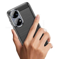 brushed carbon fiber soft silicone case for huawei p smart 2021 y6p y5p y7p y7a y6s y6 y5 y9 p smart z ultra slim phone cover
