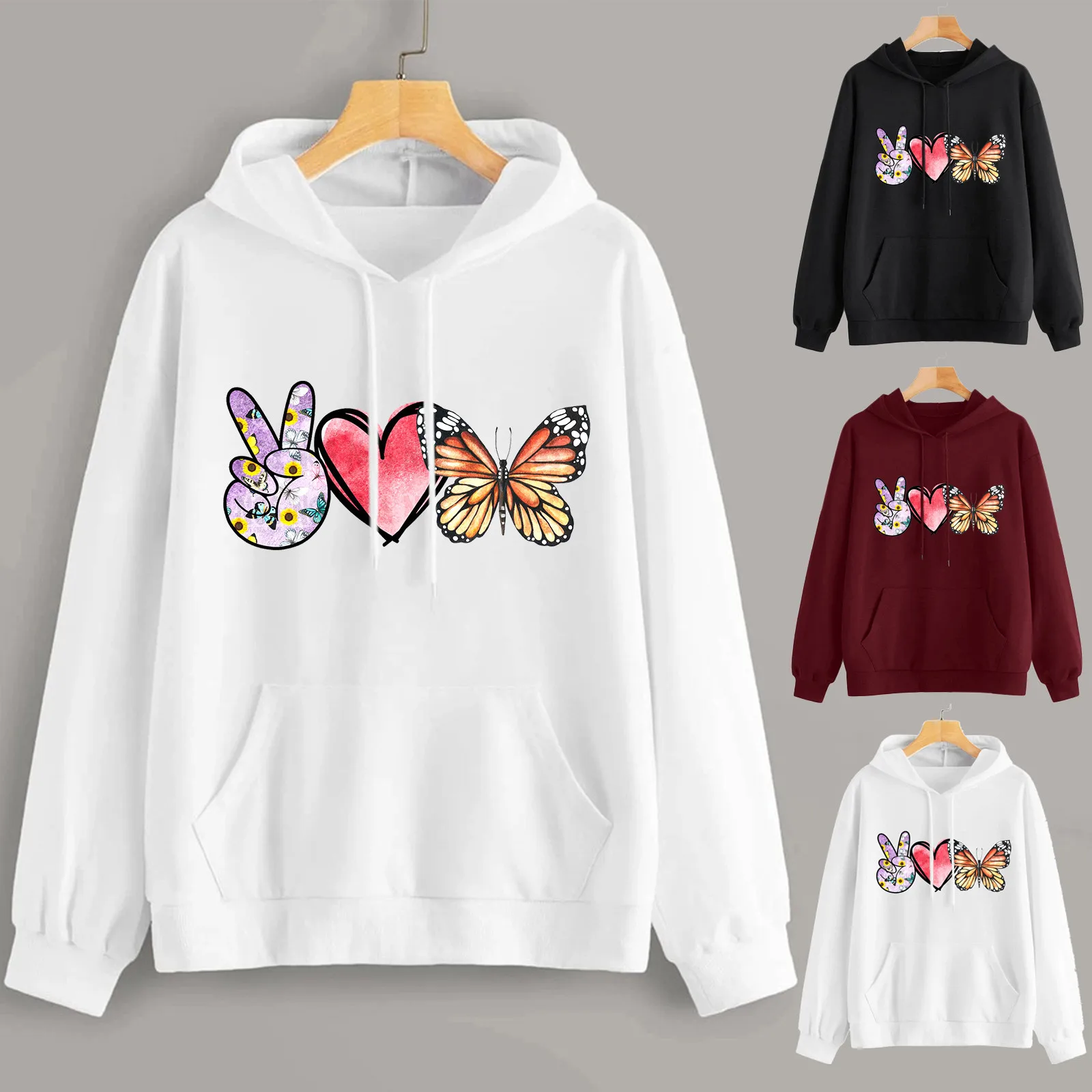 

Женские толстовки на молнии, Женский свитшот с принтом, толстовка, пуловер, Повседневная Блузка на шнуровке с длинным рукавом, топ, Женский с...