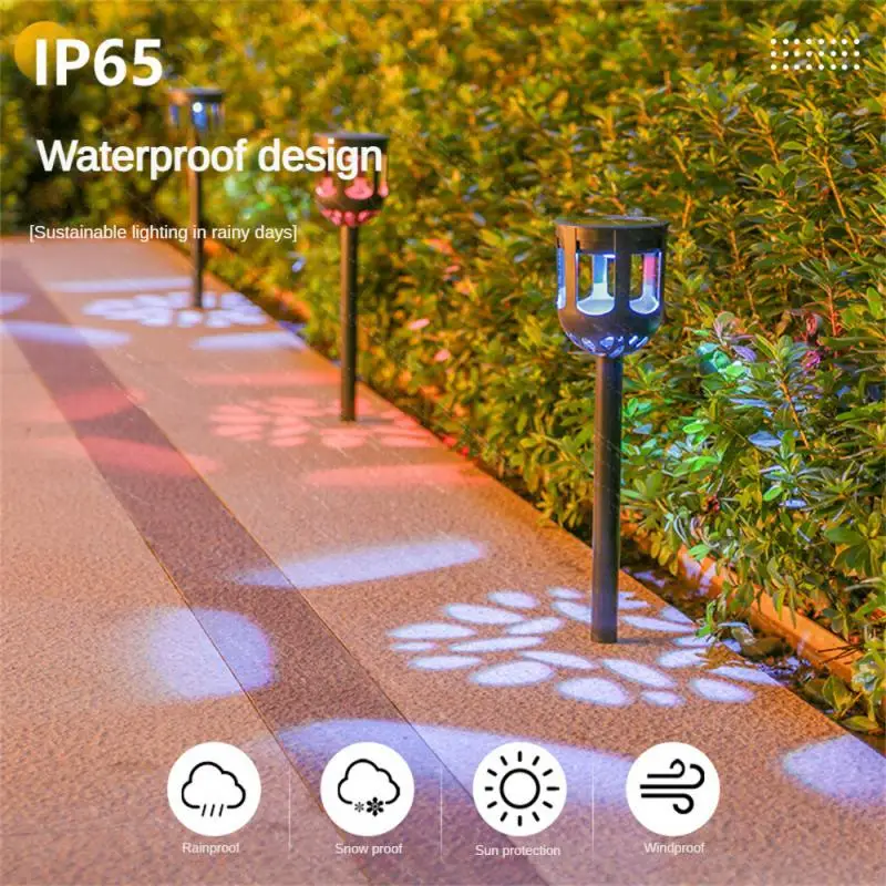 

LED Solar Ground Plug Light Lawn Lamp Creative Paw Shape Waterproof Courtyard Park Garden Staircase Decorative Lighting