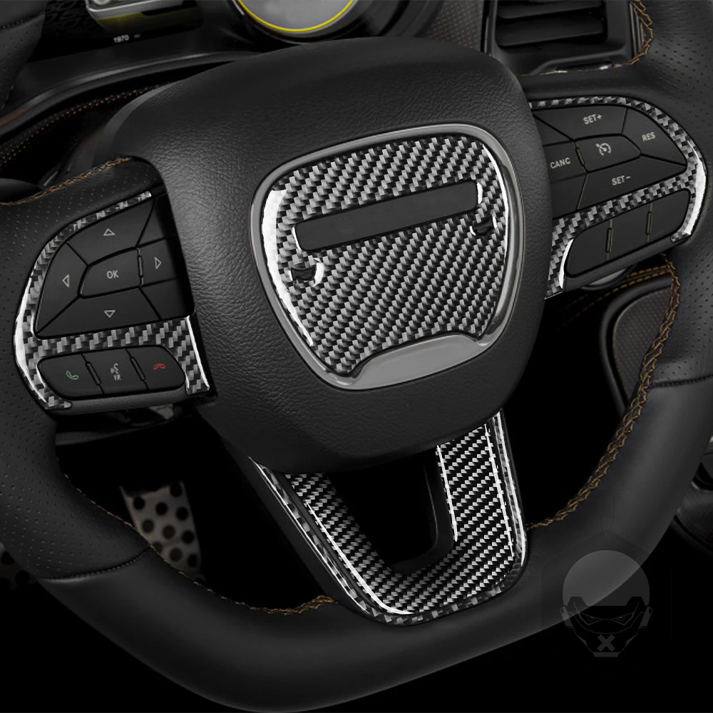 Для Dodge Challenger 2015-2020 панель переключения передач навигации из углеродного волокна