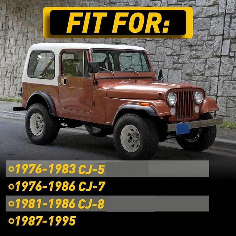 2X автомобильная внутренняя дверная ручка накладка на ремень для Jeep CJ5 CJ7 CJ8 Wrangler YJ