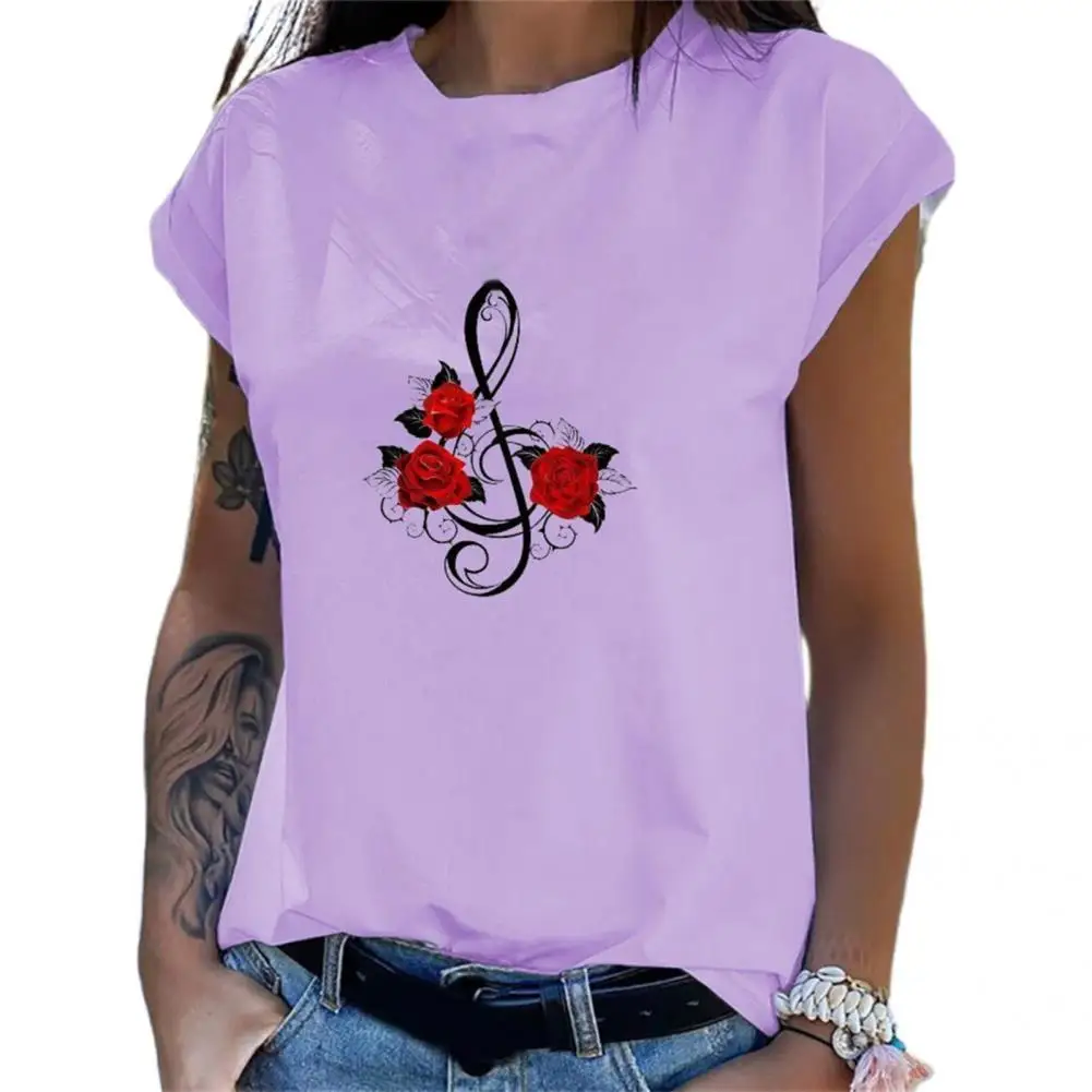 

Stylish Lady T-shirts Printing Cool Casual Top Round Neck T-shirts Top