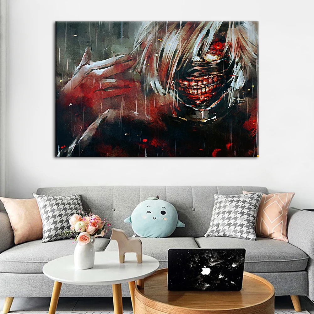 

New Japanese Anime Tokyo Ghoul Animation Canvas Painting Wall Art Picture Bedroom Living Room Poster Print Home Decor No Frame