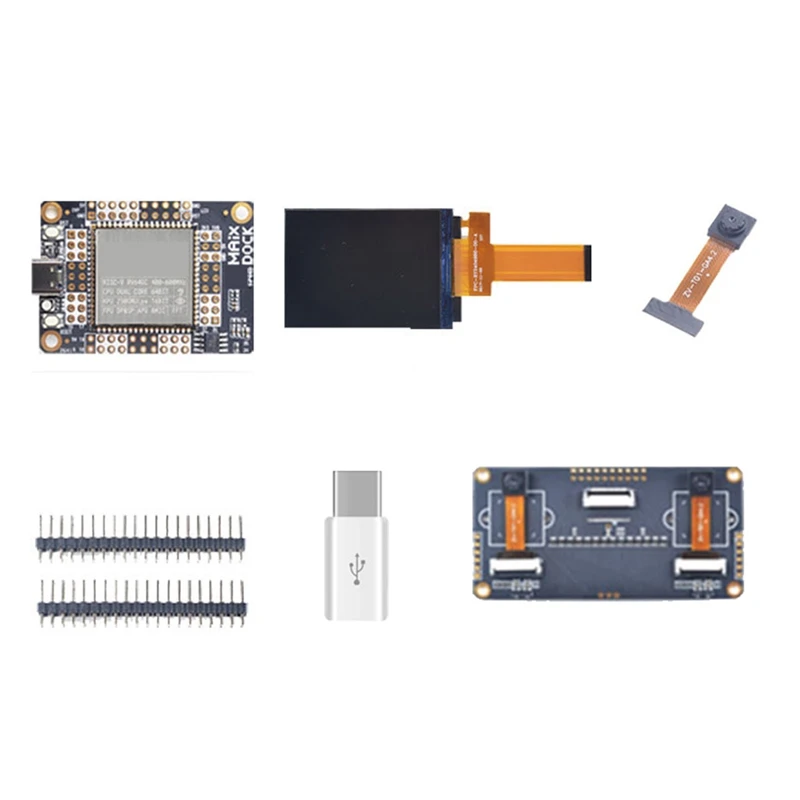 

For Sipeed Maix Dock Kit K210 AI +Lot With Binocular Cam+GC0328 Camera+2.4 Inch Screen Deep Learning Vision Parts Kit