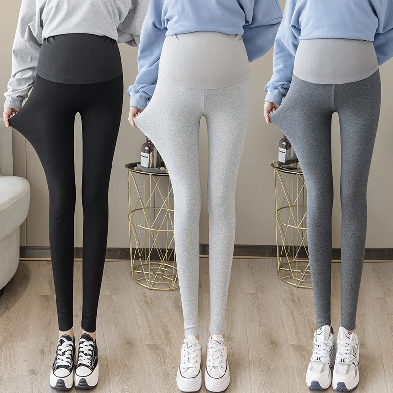 

9923# Spring Summer Thin Seamless Cotton Maternity Skinny Legging Elastic Waist Belly Pencil Pants Pregnancy Sports Casual Yoga