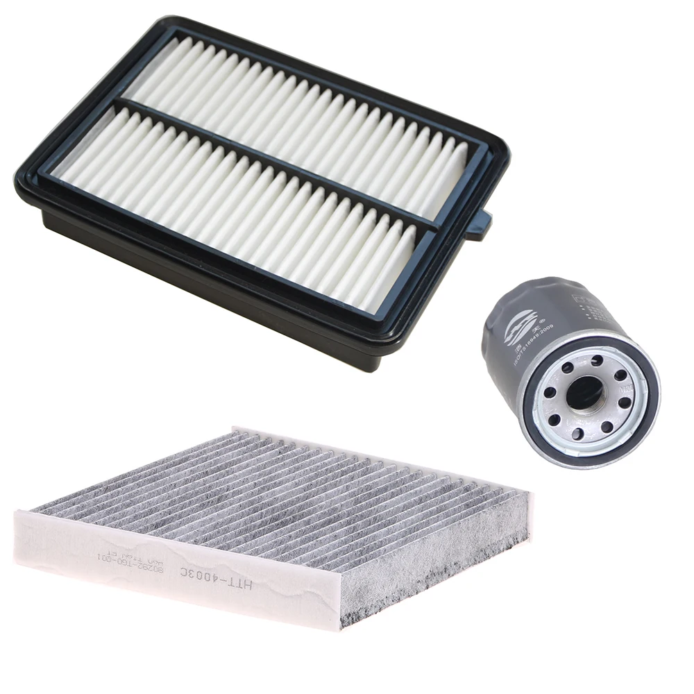 

1 комплект (3 шт.) салонный воздушный масляный фильтр для HONDA (GAC) CRIDER FS 1,0 T(180) TURBO 2018- 172206P7H01 15400PLMA01 80292TG0Q01 15400PLC004