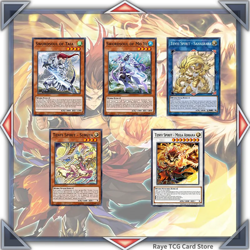 70 шт. Swordsoul Tenyi Spirit Колода для карточных игр Primite Yugioh Easy Play Not Original Master Duel DIY Deck Spirit-Surya