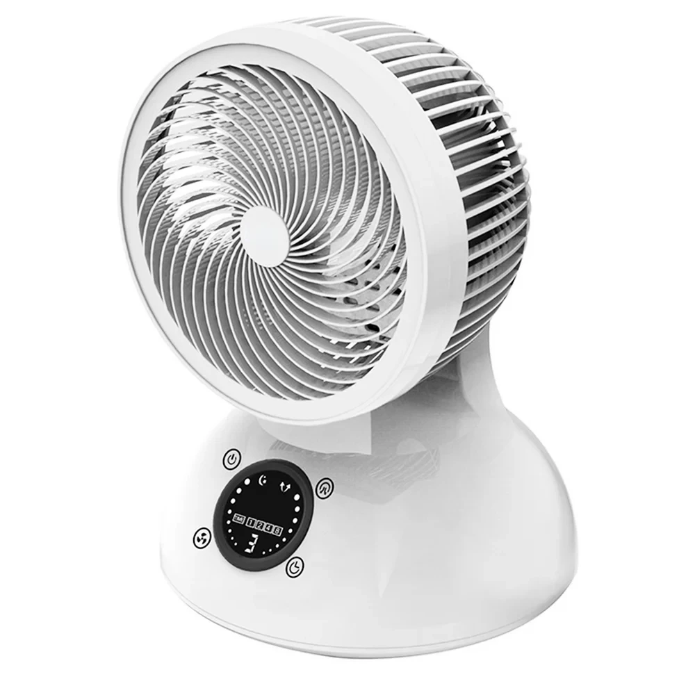 

Inch Three Speed Iscllating Desktop Fan with Timer and Remote in White Portable neck fan Mini fan portable Summer gadgets Hand