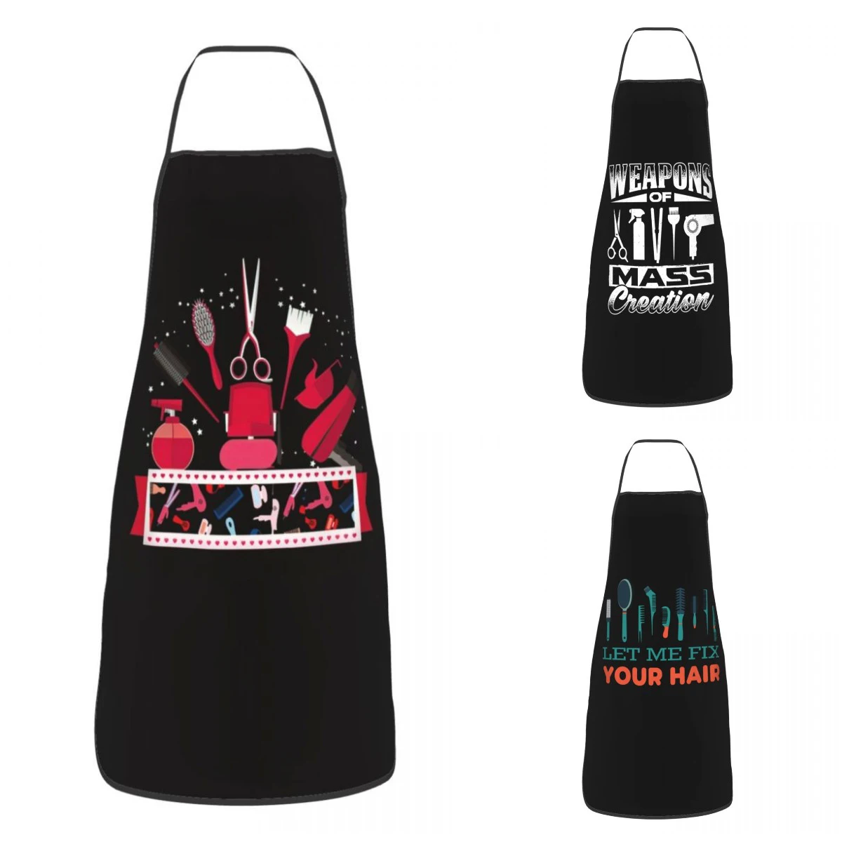 

Funny Barber Hair Dresser Tools Aprons Men Women Unisex Kitchen Chef Hairstylist Hairdresser Tablier Cuisine for Cooking Baking
