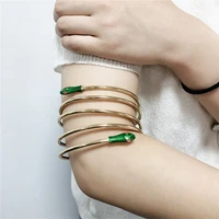 gold layer statement swirl snake arm cuff armlet armband big wide bangle bracelets for women cuff men jewelry pulseiras jewelry