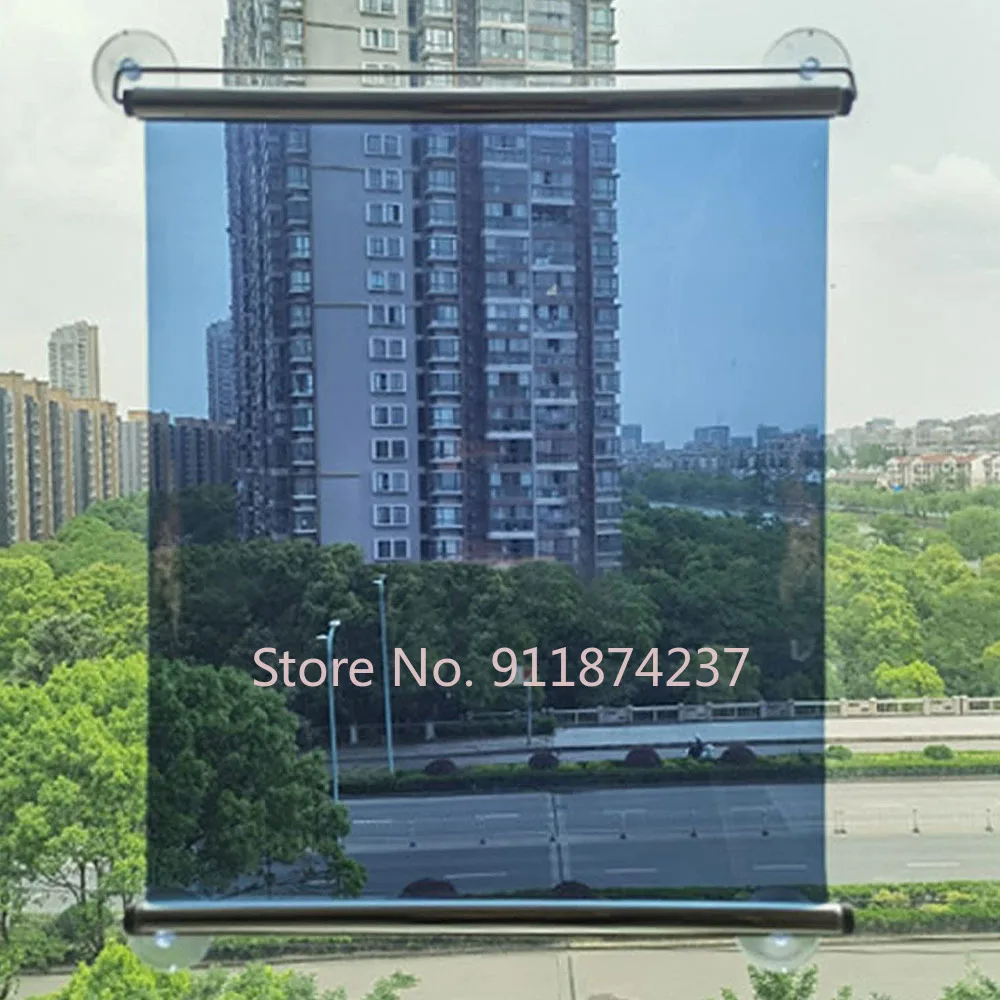 

Punch-Free One-Way Mirror Window Roller Blinds Single Way Clear Sun Shades UV Blocking Reflective & Thermal Insulated for home
