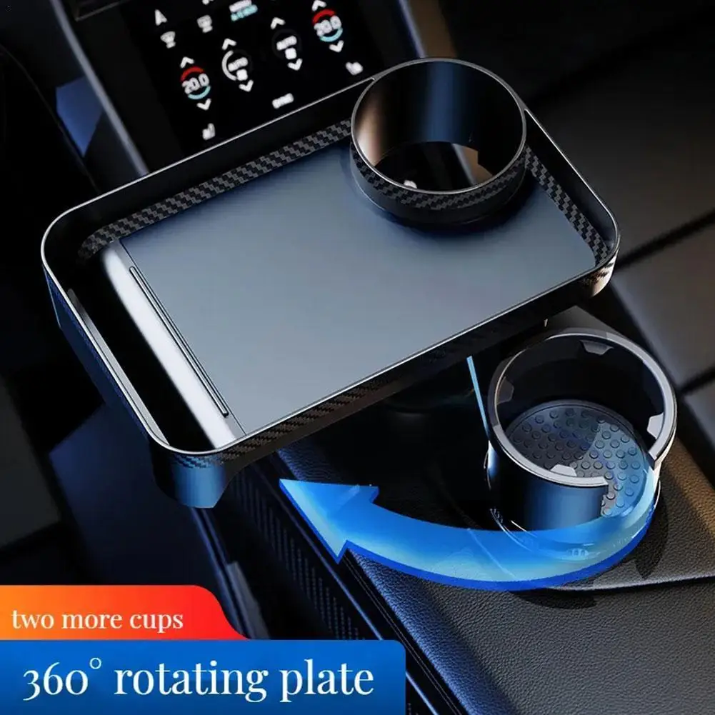 

Portable Auto Car Cup Holder Attachable Meal Tray Expanded Expander Holder Desk Car Adjustable Table Rotatable Food Cup 360 T8C0