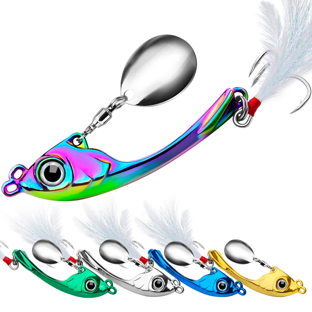 

13g/17g 59mm/65mm Metal Spinner Lure VIB Tail Long Cast Bait Spoon for Bass Trout Pike Freshwater Saltwater Winter Fishing Lures