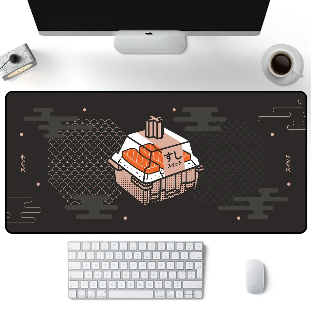 Mouse Pad 40*90 Desktop Mat Extended Desk Japanese Sushi Anime Mousepad Latop Table Carpet Pc Gamer Computer Gaming Game