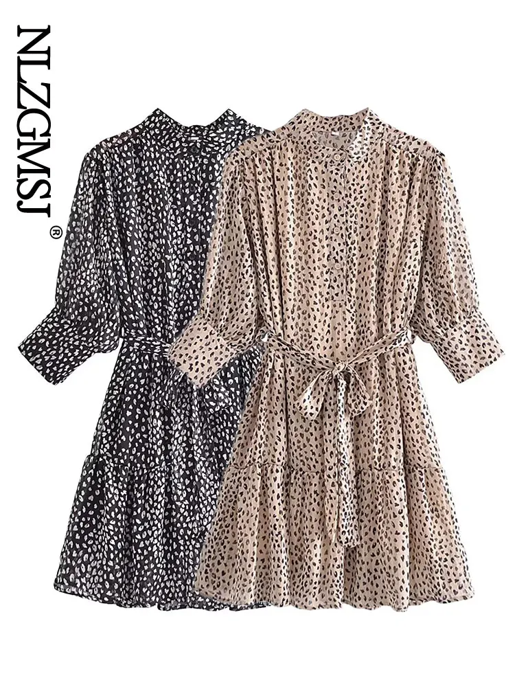 

Nlzgmsj 2022 Floral Print Summer Women Dress Casual Ruffles Long Sleeve Dress Sexy Mini Dress Holiday Party Dress 202205