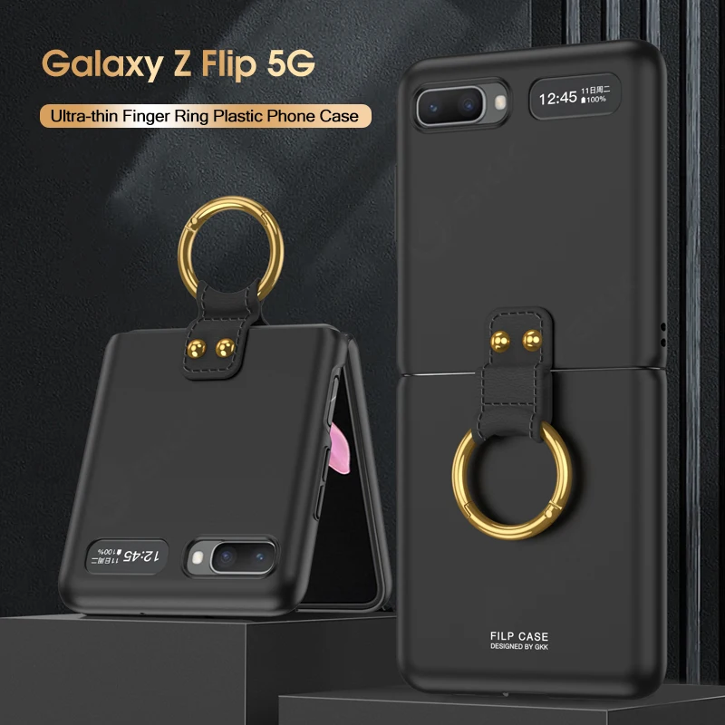 

GKK Original Case For Samsung Galaxy Z Flip 3 5G Case Slim Ring Stand Full Protection Hard Plastic Cover For Samsung Z Flip 3