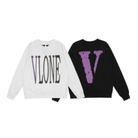 vlone mens womens couples casual fashion shorts trend high street loose hip hop100 cotton round neck pullover 6693