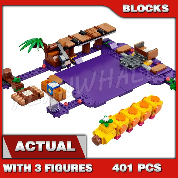 

401pcs Super Plumber Games Wiggler's Poison Swamp Soda Jungle Secret Bridge 60024 Building Blocks Toys Compatible With Model