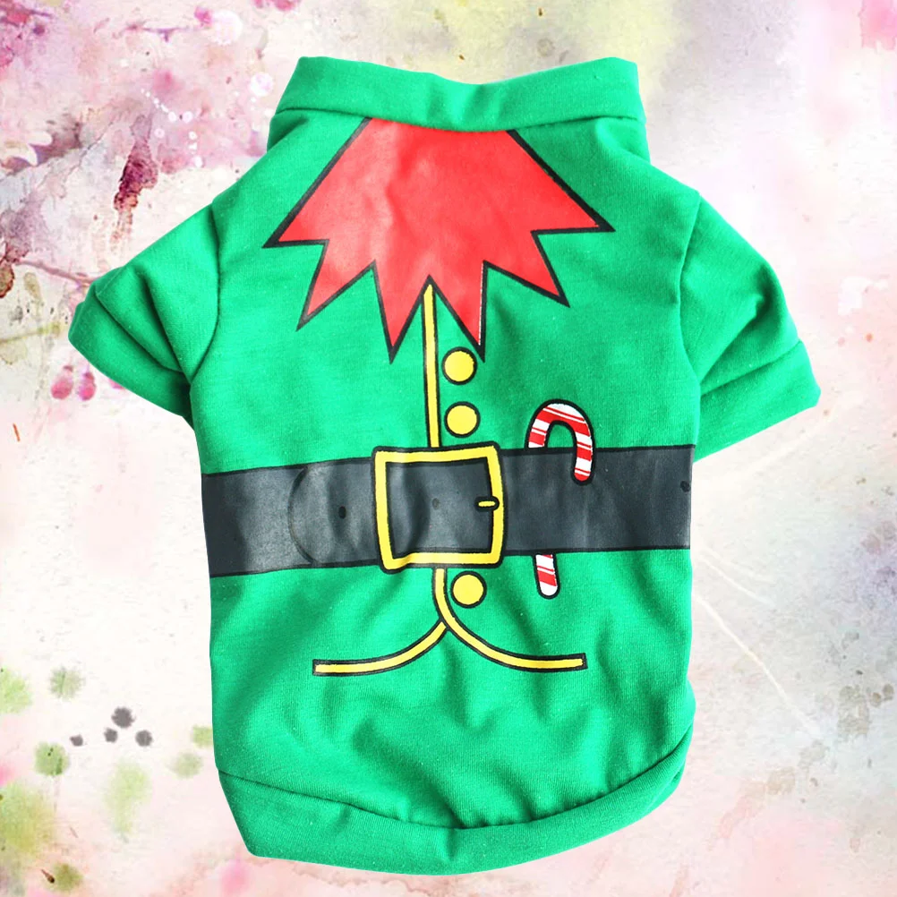 

Dog Costume Christmas Clothes Elf Pet Coat Winter Dogsclothingsweater Suit Puppy Xxs Jumpsuit Santa Green Funny Pattern