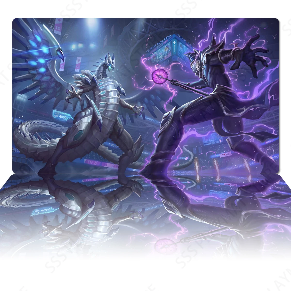 

YuGiOh Blue Eyes Chaos Max Dragon Mat Dark Paladin TCG CCG Board Game Mat Trading Card Game Mat Playmat Custom Mouse Pad & Bag