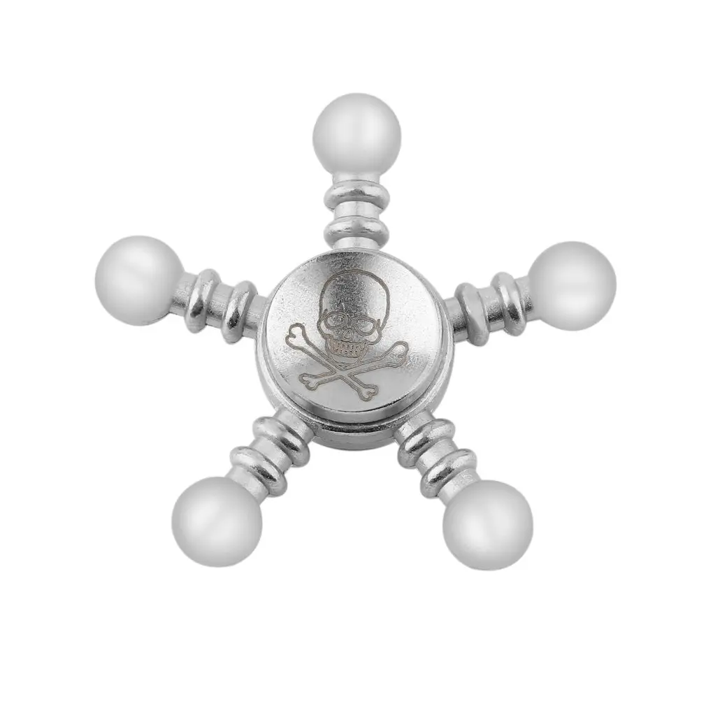 

Novelty Metal Finger Spinner Anti-Stress Five-Blades Rotatable Finger Spinner Tabletop Adult Gift For Autism Gyro Pirate