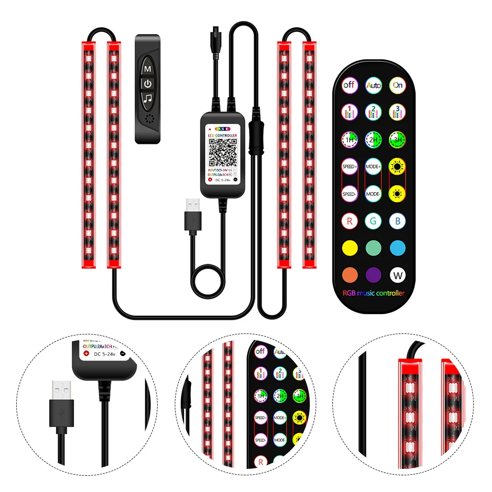

1 Set Side Marker Car Accent Lights Strip Lights Car Chassis Car Interior Floor
