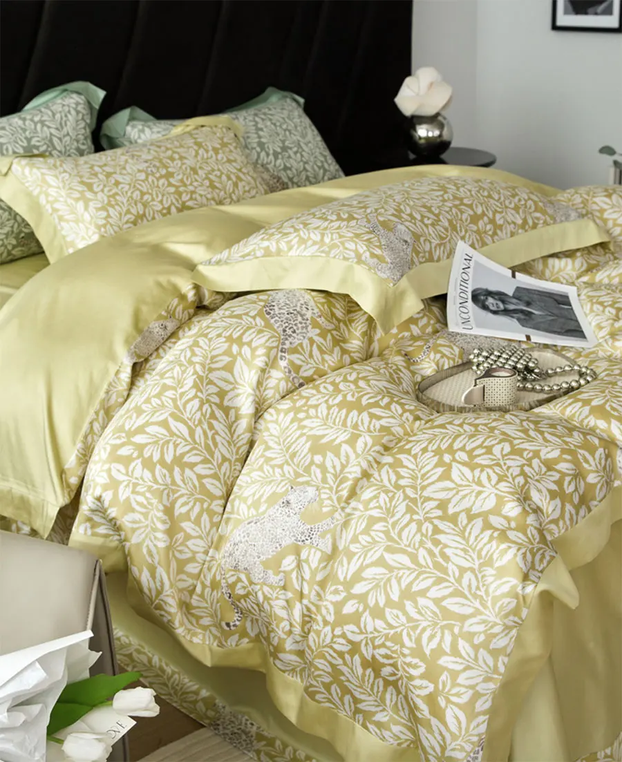 Европейский Винтажный Комплект постельного белья в стиле барокко синего цвета