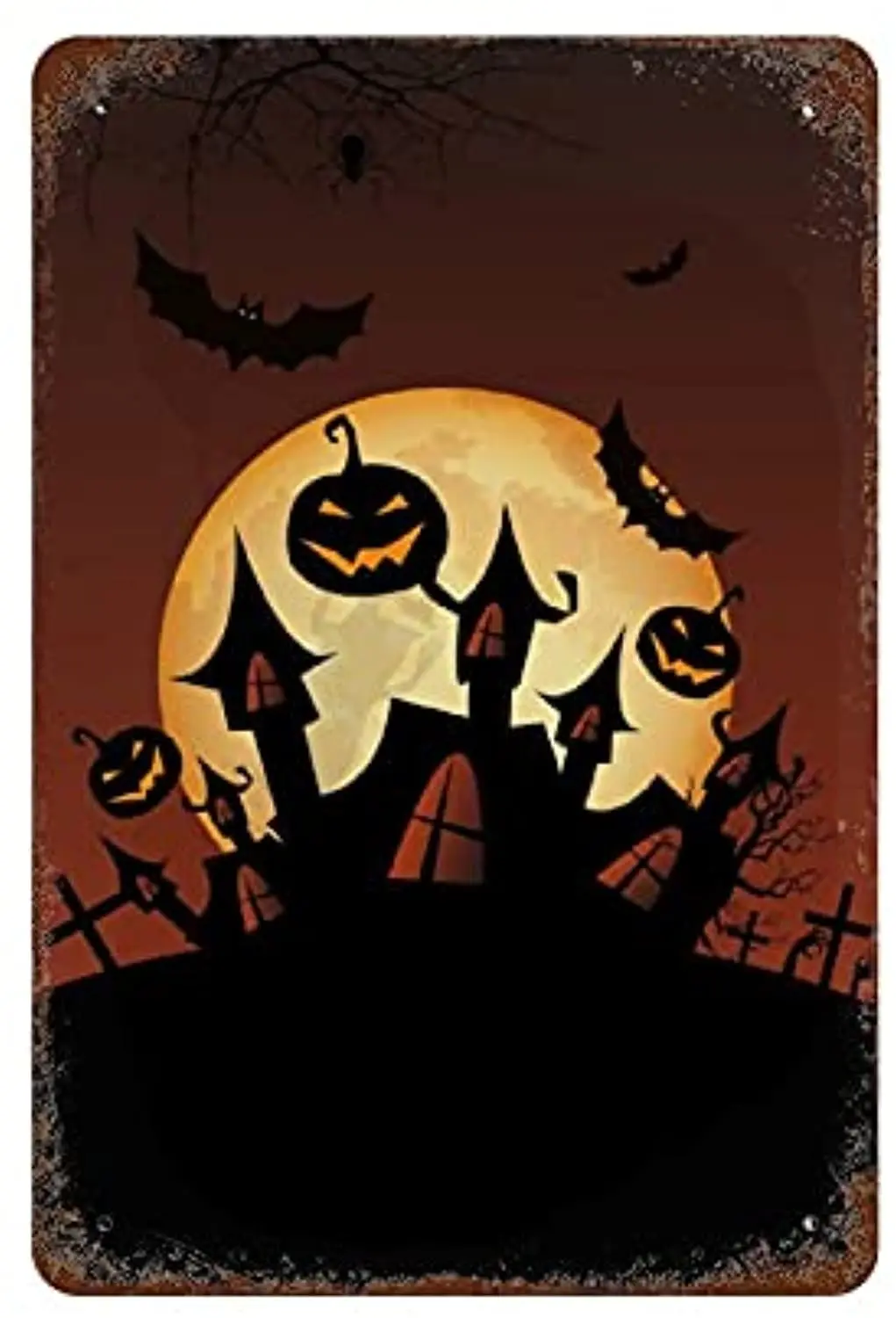 

Простой и модный дизайн, железная живопись, жестяной знак, Хэллоуин, ночная тыква, домашний декор, постер для смешной кухни, еды, бара, паба