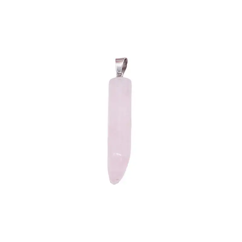

New In 8x40mm 1Pcs Natural Stone Pendant Accessories Decoration Goods Women's Beautiful Charm Earrings Colorful Necklace