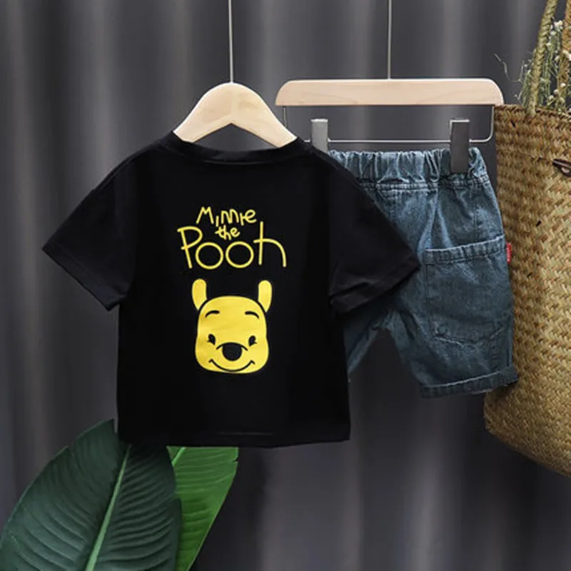 Футболка с коротким рукавом и джинсовые шорты на возраст от 9 месяцев до 6 лет |