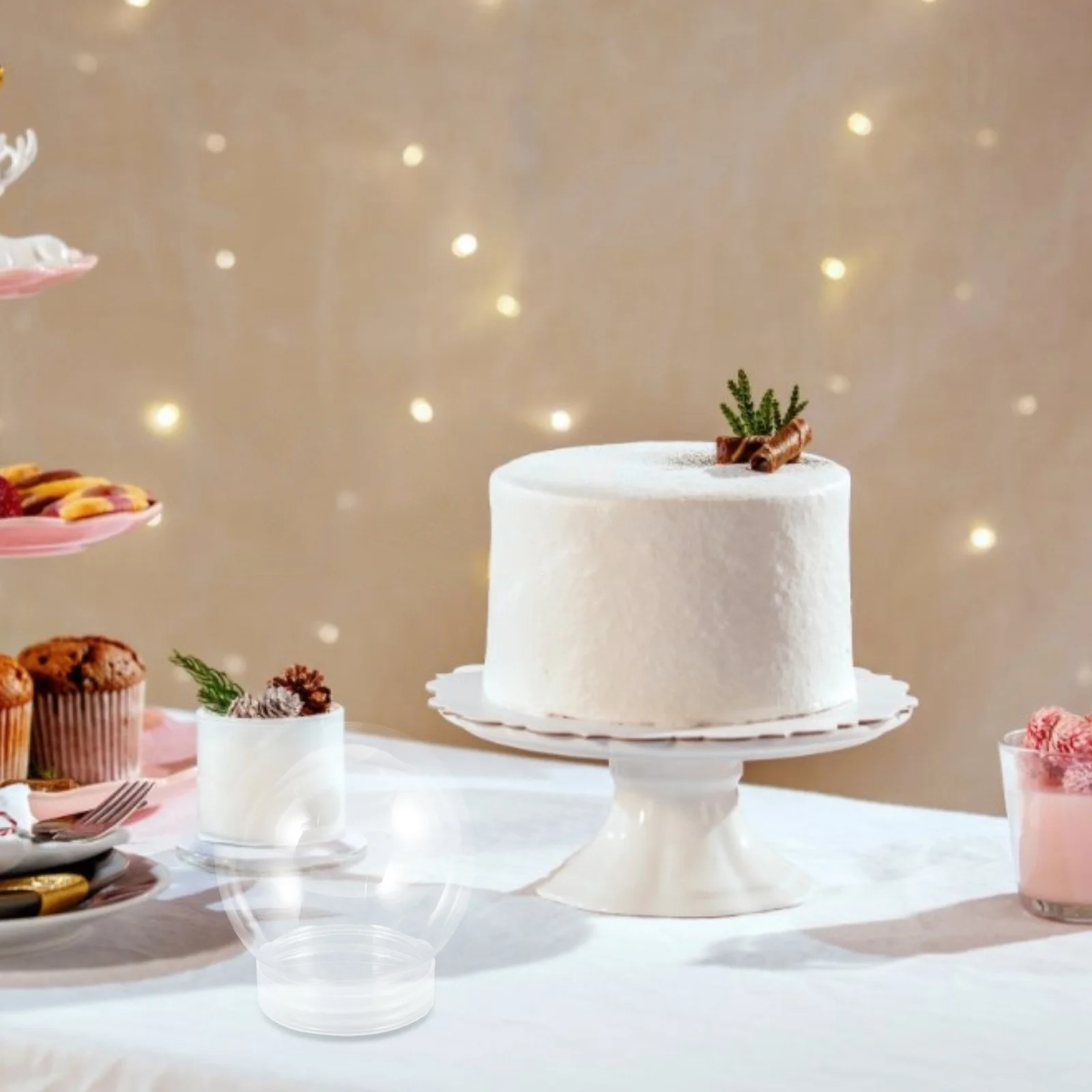 DIY прозрачный пластиковый водяной шар Снежный с завинчивающейся крышкой 10 шт. (300