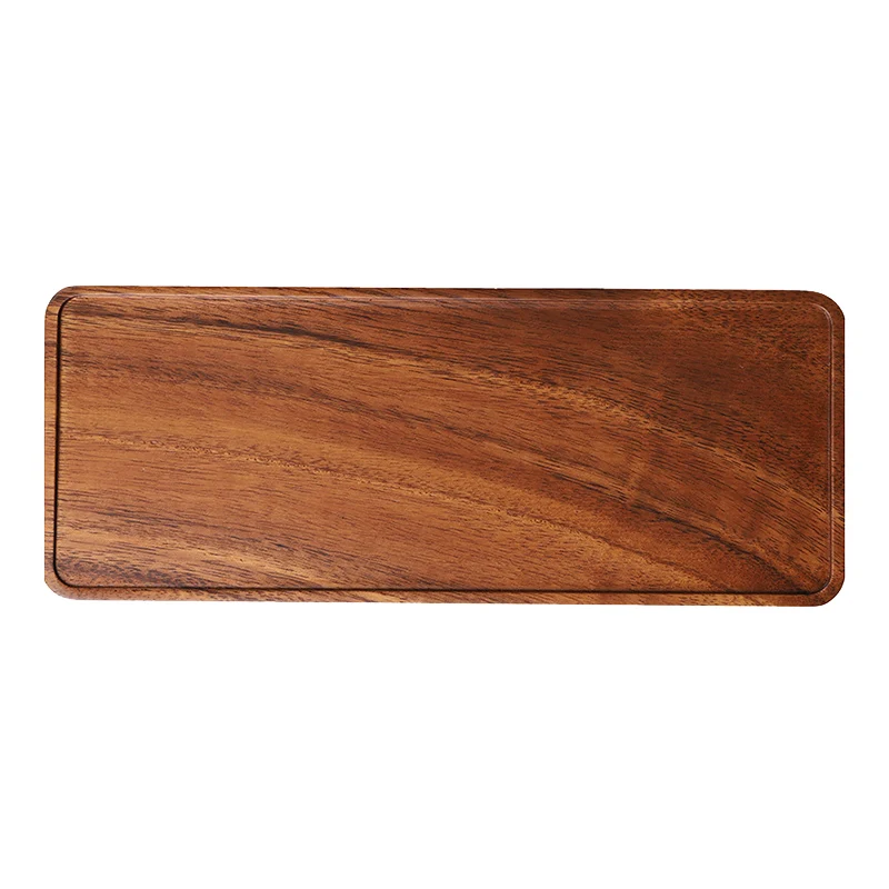 

South American Walnut Tray, Solid Wood Wooden Afternoon Tea Tray, Fruit Tray, Coffee Shop Simple Snack Tray